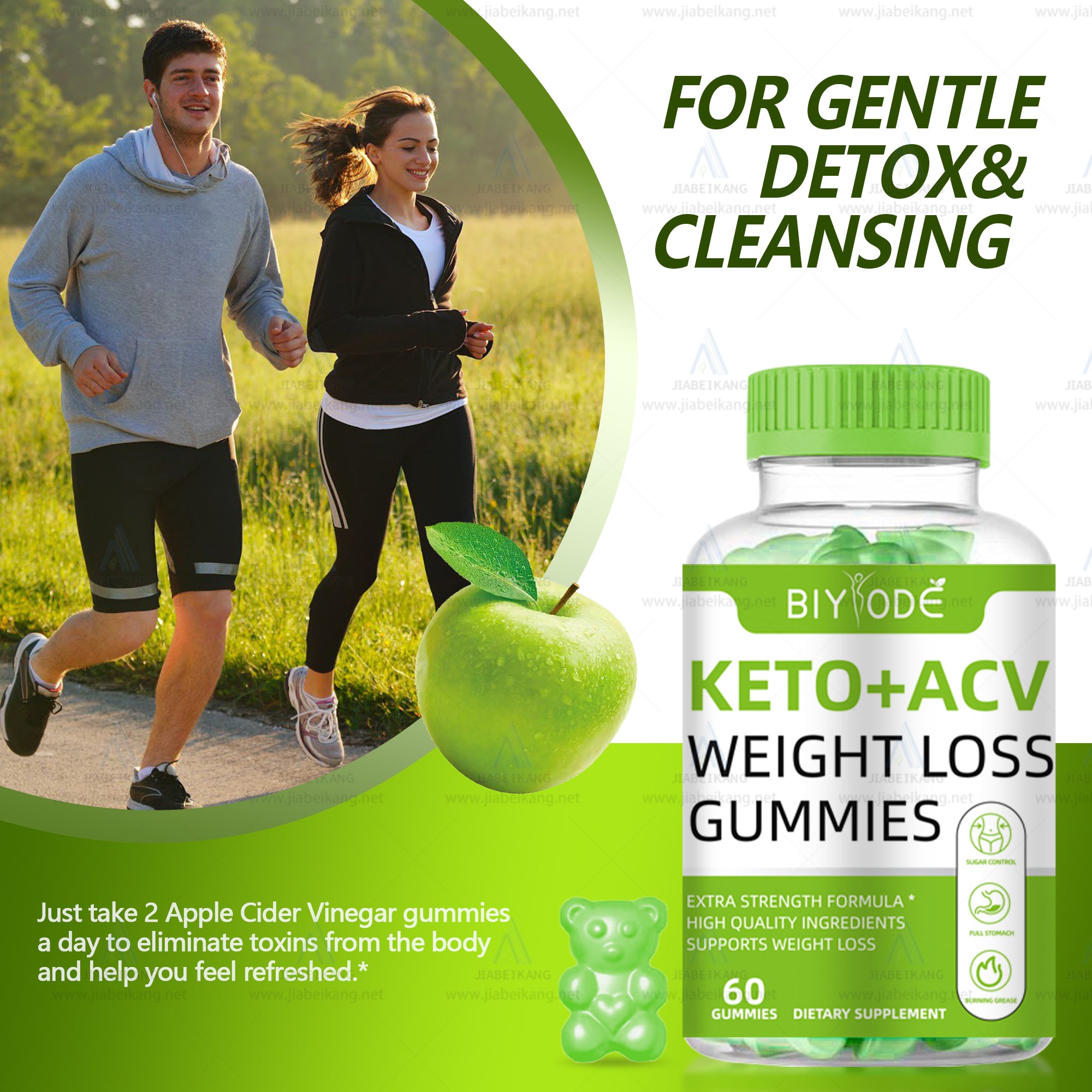 Biyode OEM ODM Keto Gummies Cider Vinegar ACV Bear Gummies Custom Vitamins Supplements