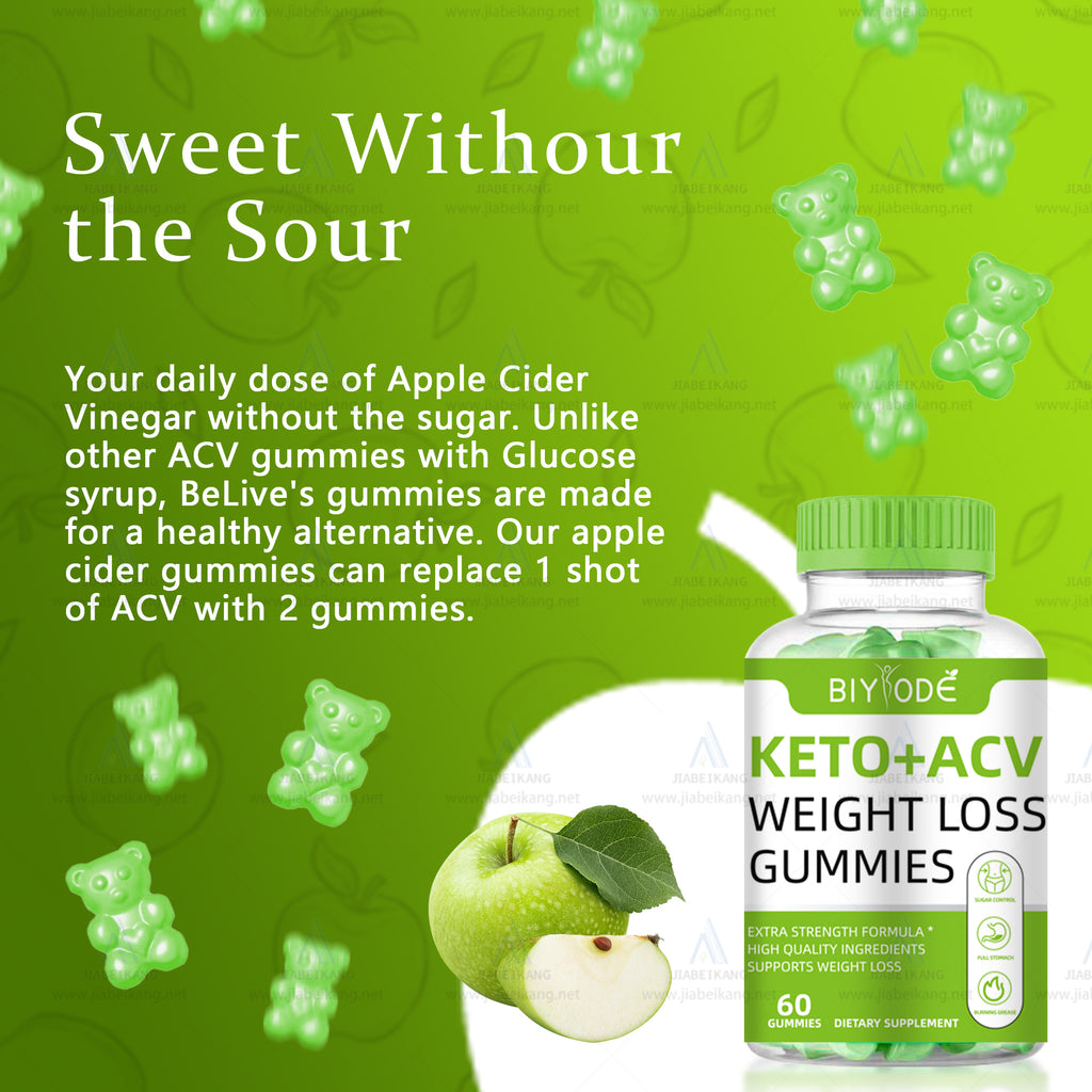 Biyode OEM ODM Keto Gummies Cider Vinegar ACV Bear Gummies Custom Vitamins Supplements
