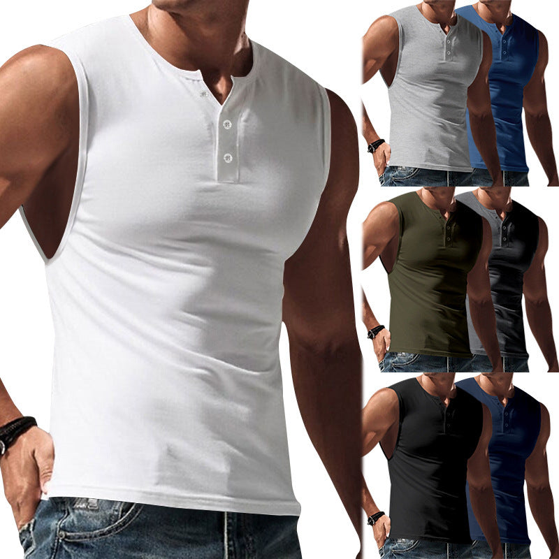 Men's Clothing Light Board Solid Color Summer Sports Vest