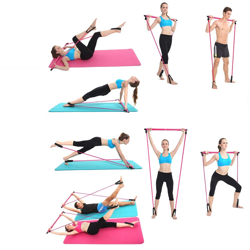 Home Elastic Sports Training Hip Training Pulling Rope Pilates Stick